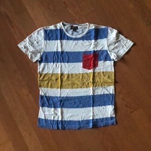 Urban outfitter retro primary colors, red yellow blue short sleeve t shirt